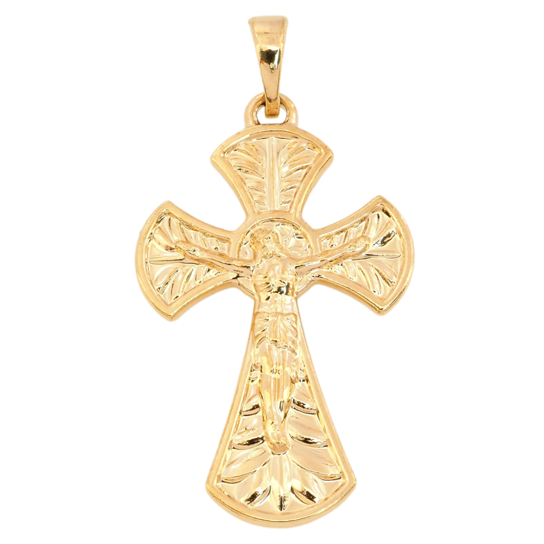 Кулон Xuping Позолота 18K Хрест із Розп'яттям для ланцюжка до 5мм фото №1 Кулон Xuping Позолота 18K Хрест із Розп'яттям для ланцюжка до 5мм фото №1