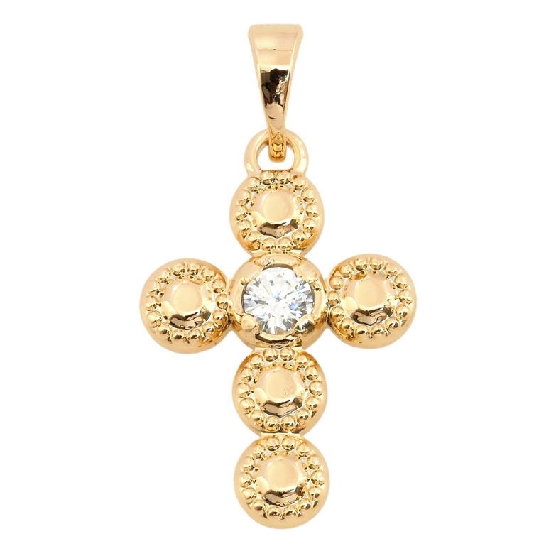 Кулон Xuping Позолота 18K Крест с цирконием для цепочки до 5мм фото №1 Кулон Xuping Позолота 18K Крест с цирконием для цепочки до 5мм фото №1