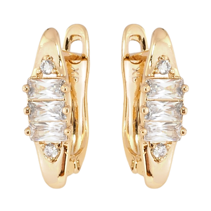 Серьги Xuping Позолота 18K английский замок Узор с цирконием фото №25