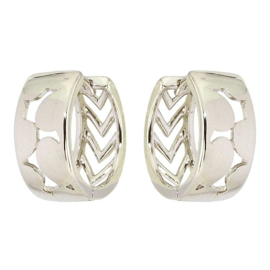 Сережки Xuping Родій колечка Декоративний візерунок фото №1 Сережки Xuping Родій колечка Декоративний візерунок фото №1