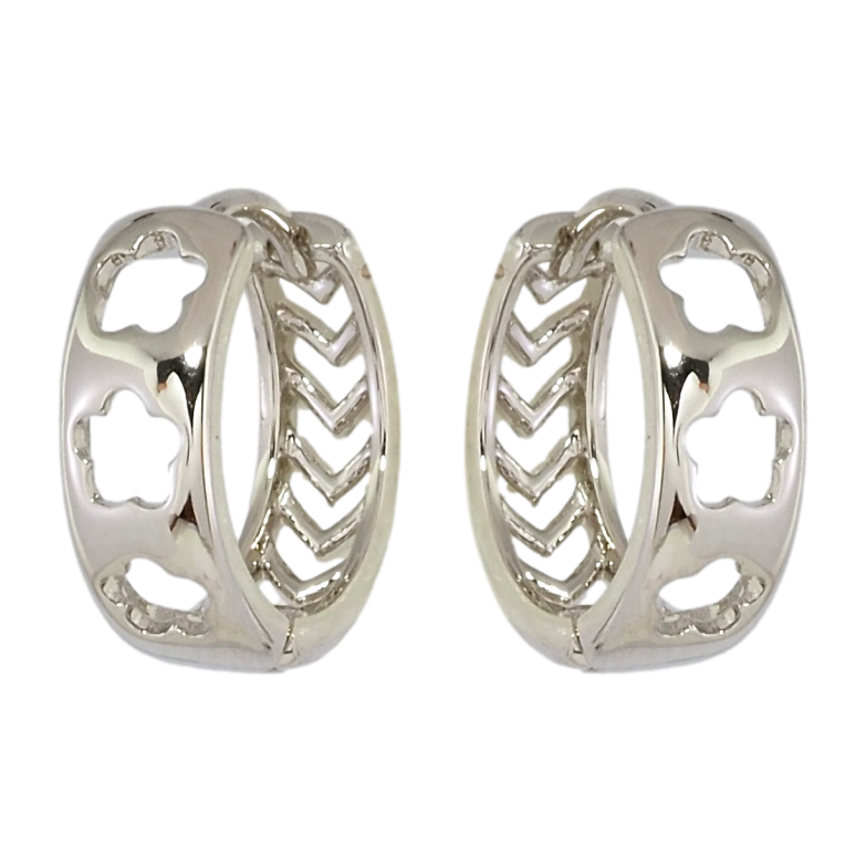 Серьги Xuping Родий колечки Цветочный узор фото №1 Серьги Xuping Родий колечки Цветочный узор фото №1