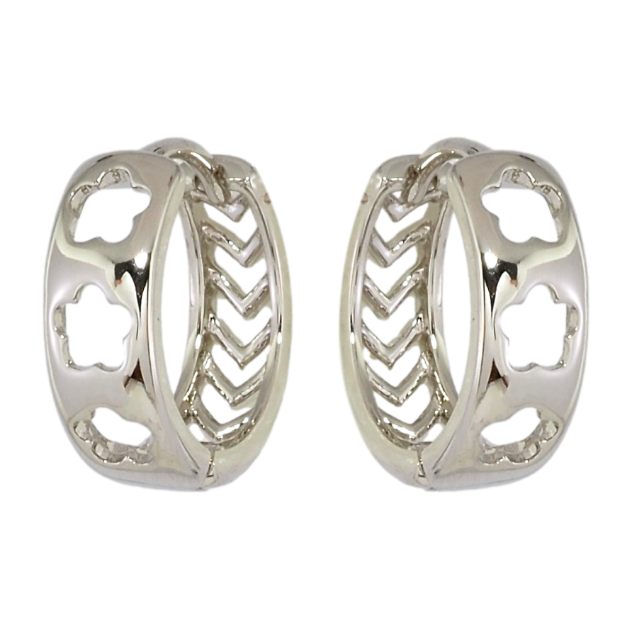 Серьги Xuping Родий колечки Цветочный узор фото №1 Серьги Xuping Родий колечки Цветочный узор фото №1