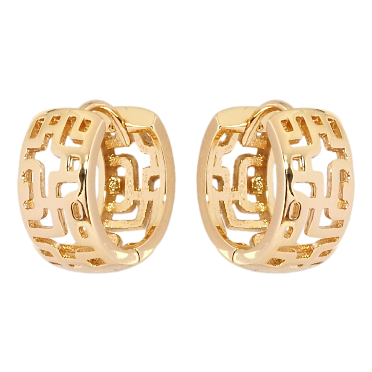 Серьги Xuping Позолота 18K колечки Декоративный резной орнамент фото №10 Серьги Xuping Позолота 18K колечки Декоративный резной орнамент фото №10