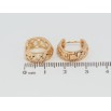 Серьги Xuping Позолота 18K колечки Узор ромбовые вырезы фото №2