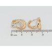 Серьги Xuping Позолота 18K колечки Декоративные с цирконием и напылением фото №2