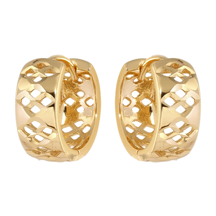 Серьги Xuping Позолота 18K колечки Резной орнамент с алмазной огранкой фото №25 Серьги Xuping Позолота 18K колечки Резной орнамент с алмазной огранкой фото №25