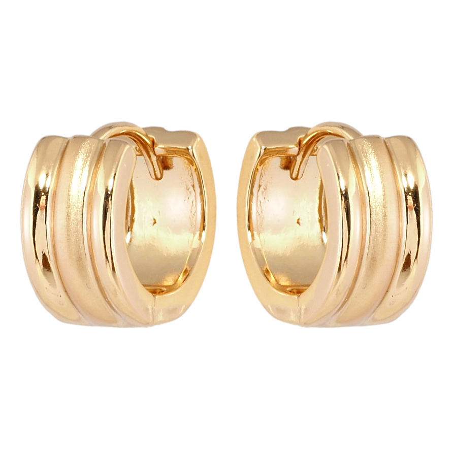 Сережки Xuping Позолота 18K колечка Смугастий візерунок з напиленням фото №1