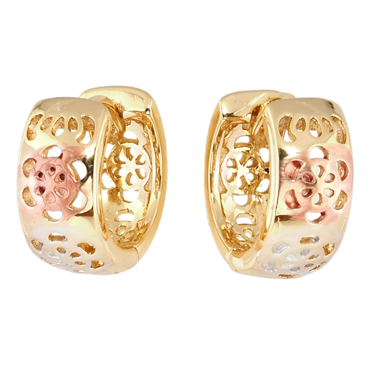 Сережки Xuping Позолота 18K колечка Різний квітковий орнамент з профарбуванням срібною та червоною емаллю фото №17 Сережки Xuping Позолота 18K колечка Різний квітковий орнамент з профарбуванням срібною та червоною емаллю фото №17