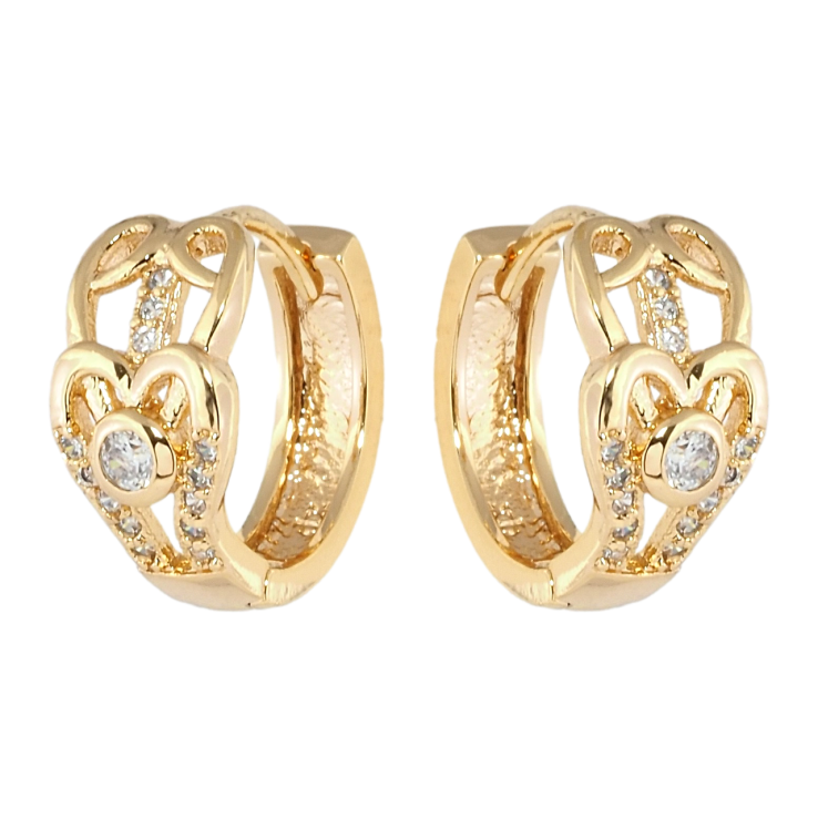 Сережки Xuping Позолота 18K колечка Романтичний орнамент з цирконієм фото №14 Сережки Xuping Позолота 18K колечка Романтичний орнамент з цирконієм фото №14