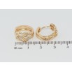 Сережки Xuping Позолота 18K колечка Романтичний орнамент з цирконієм фото №2