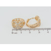 Сережки Xuping Позолота 18K колечка Витончений різьблений орнамент з цирконієм фото №2 Сережки Xuping Позолота 18K колечка Витончений різьблений орнамент з цирконієм фото №2