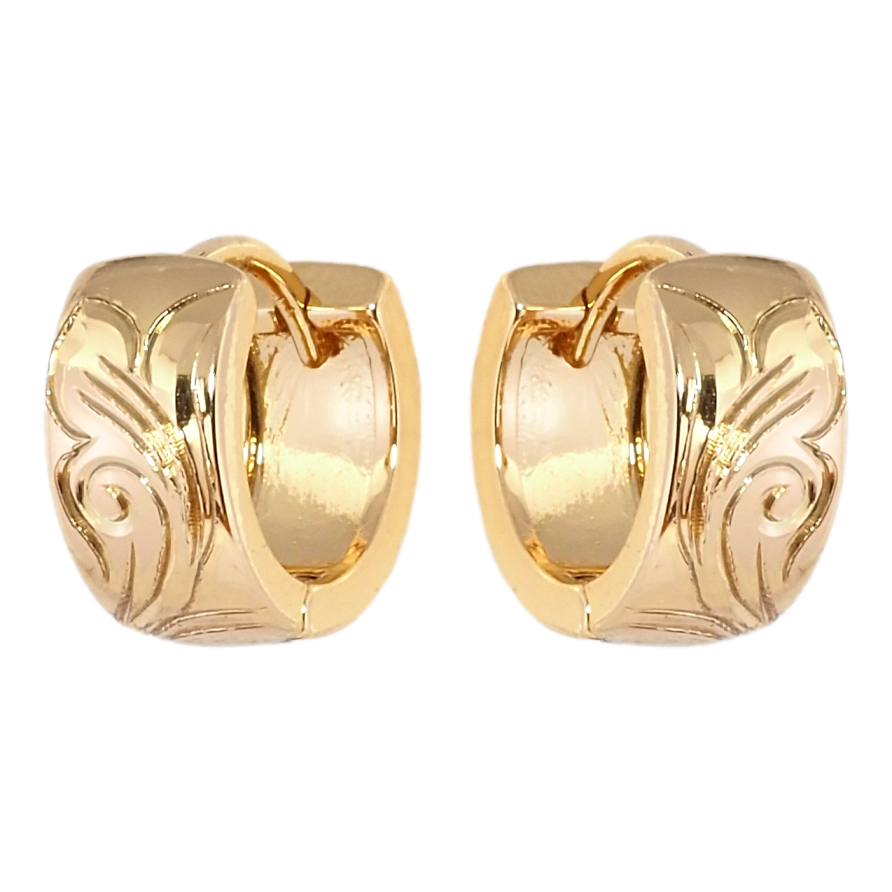 Сережки Xuping Позолота 18K колечка Рослинний орнамент фото №1 Сережки Xuping Позолота 18K колечка Рослинний орнамент фото №1