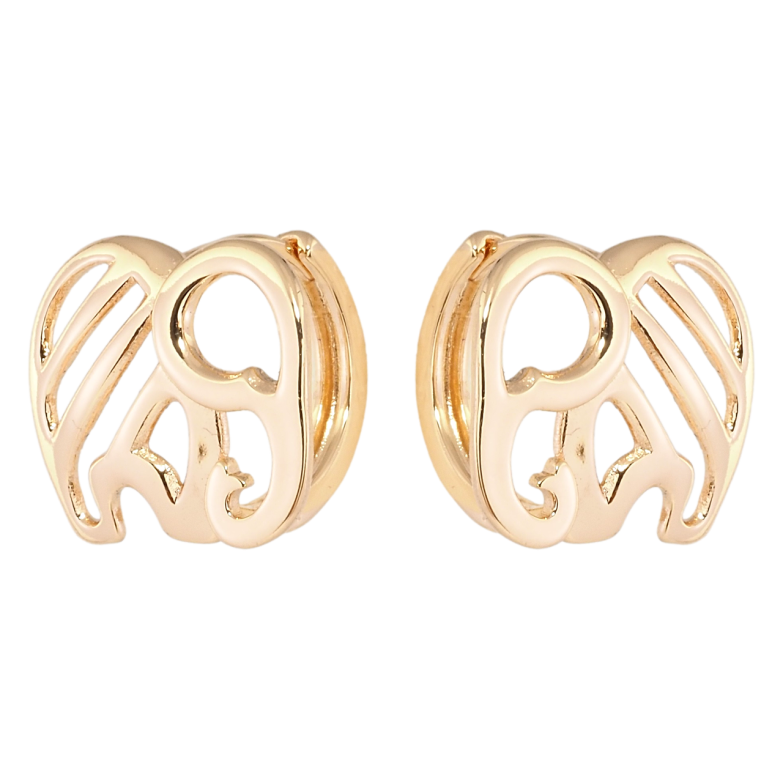 Серьги Xuping Позолота 18K колечки Слоны фото №1