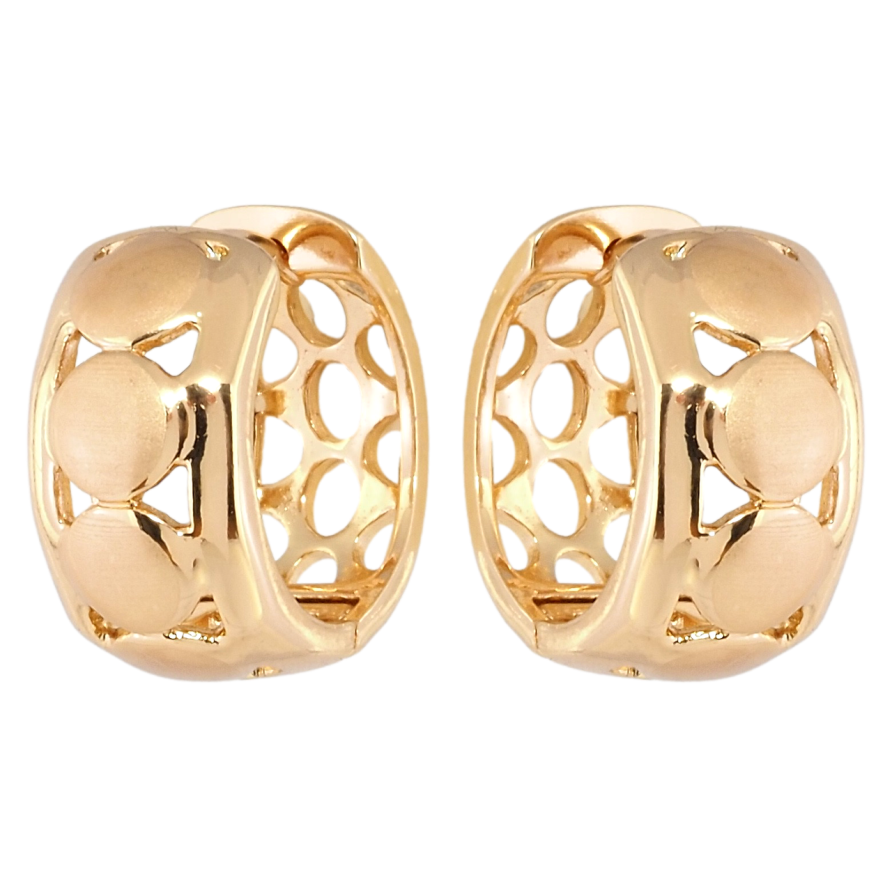 Сережки Xuping Позолота 18K колечка Дорожка кіл із золотистою емаллю фото №1