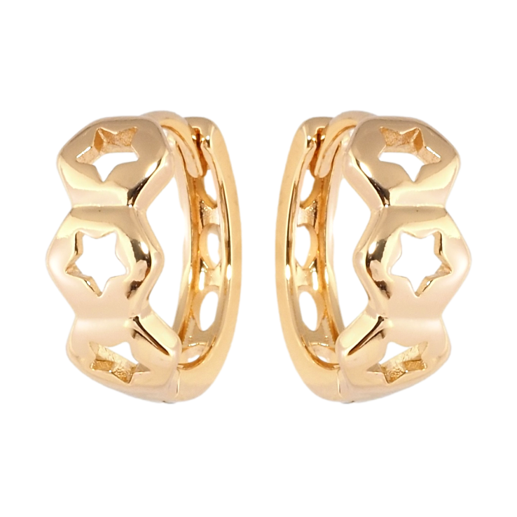 Сережки Xuping Позолота 18K колечка Зірочки фото №19 Сережки Xuping Позолота 18K колечка Зірочки фото №19