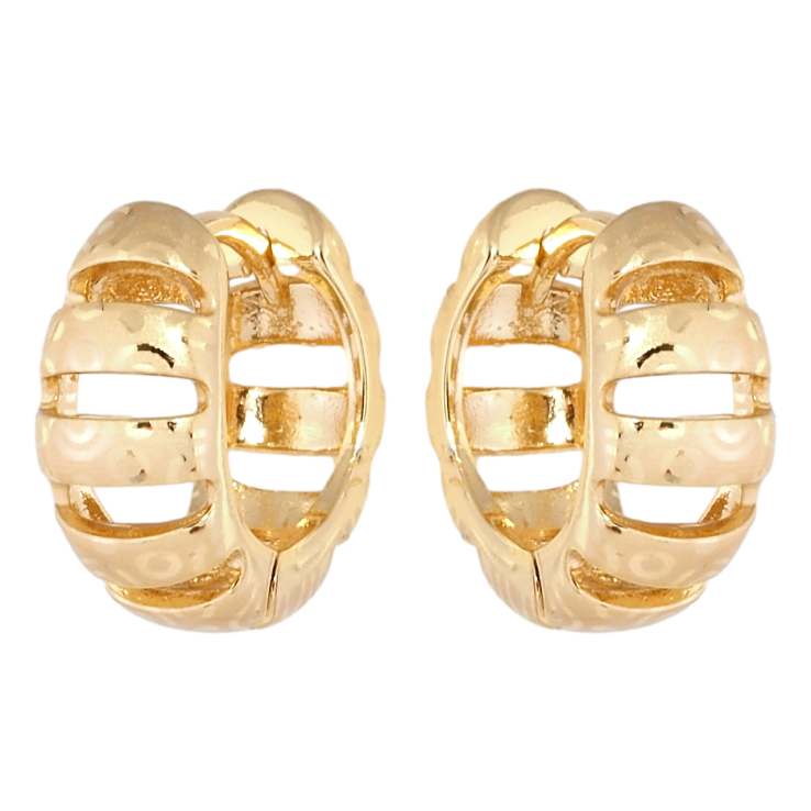 Серьги Xuping Позолота 18K колечки Фигурные с узором напылением фото №7