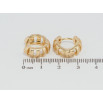Серьги Xuping Позолота 18K колечки Фигурные с узором напылением фото №2