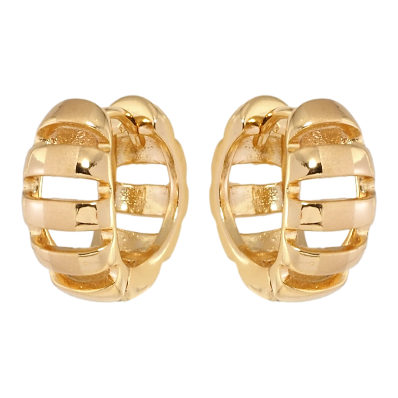 Сережки Xuping Позолота 18K колечка Стриманість форм фото №1