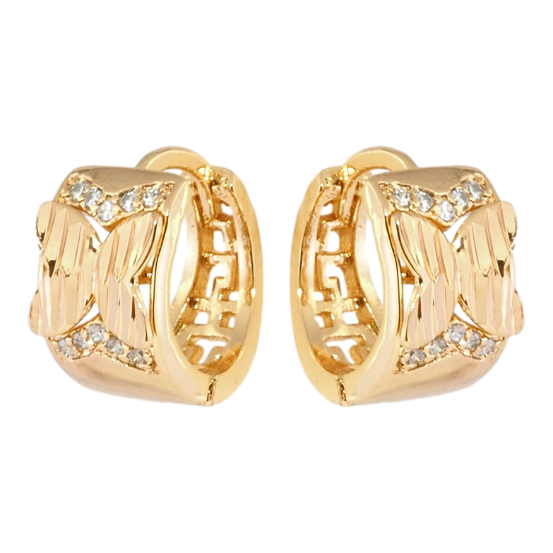Сережки Xuping Позолота 18K колечка Візерунок метелика фото №1