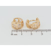 Серьги Xuping Позолота 18K колечки Широкие с вставками циркония фото №2