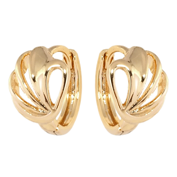 Серьги Xuping Позолота 18K колечки Утонченность фото №6 Серьги Xuping Позолота 18K колечки Утонченность фото №6