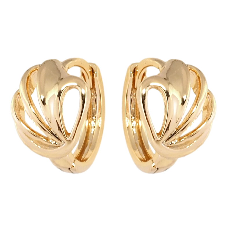 Сережки Xuping Позолота 18K колечка Витонченість фото №1