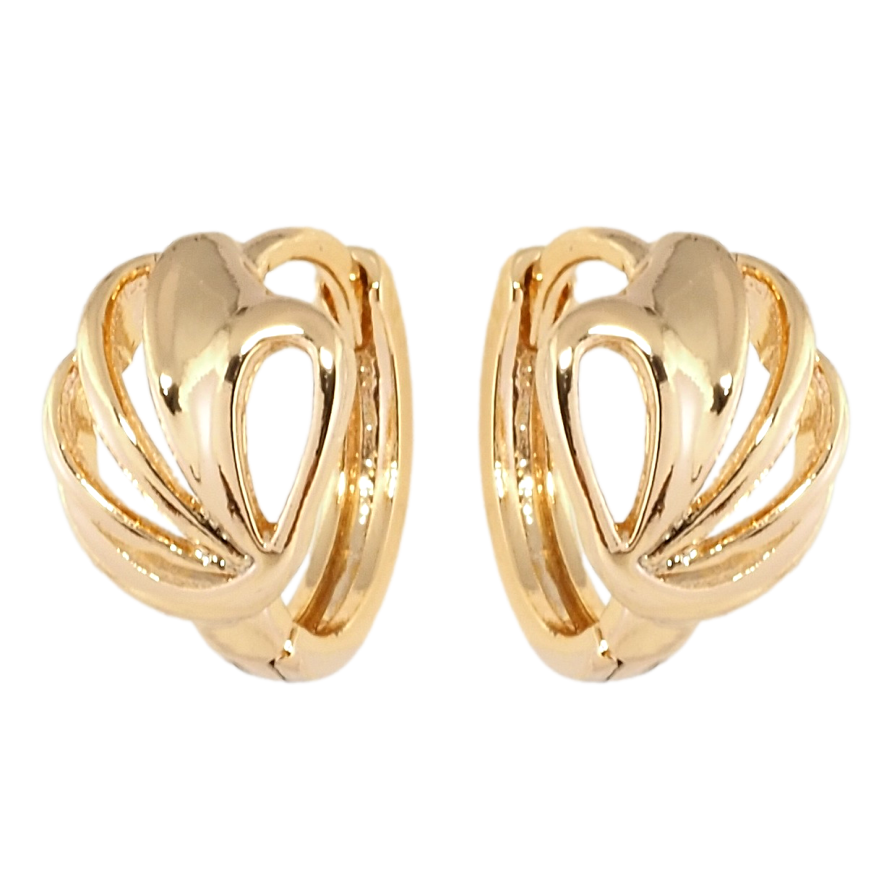 Сережки Xuping Позолота 18K колечка Витонченість фото №1