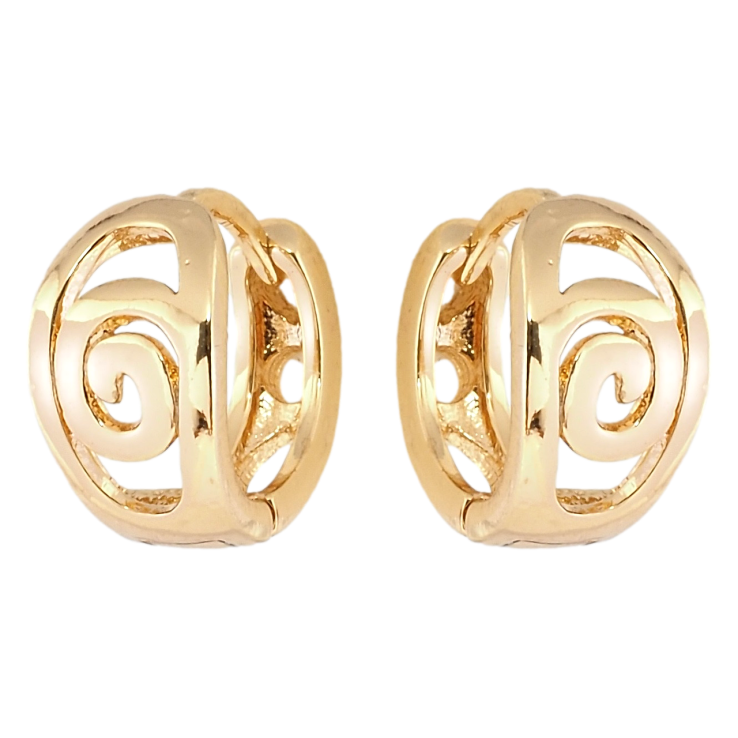 Сережки Xuping Позолота 18K колечка Завитки фото №18 Сережки Xuping Позолота 18K колечка Завитки фото №18