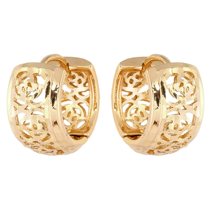 Сережки Xuping Позолота 18K колечка Різний ажурний орнамент фото №18 Сережки Xuping Позолота 18K колечка Різний ажурний орнамент фото №18