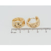 Серьги Xuping Позолота 18K колечки Вставки циркония и узор насечками фото №2