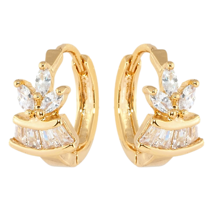 Сережки Xuping Позолота 18K колечка Кристальна мальовничість фото №9 Сережки Xuping Позолота 18K колечка Кристальна мальовничість фото №9