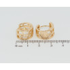 Серьги Xuping Позолота 18K колечки Решетчатый орнамент фото №3