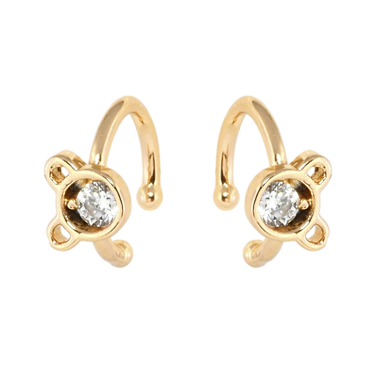 Сережки дитячі Xuping Позолота 18К кафи Ведмедики фото №4 Сережки дитячі Xuping Позолота 18К кафи Ведмедики фото №4