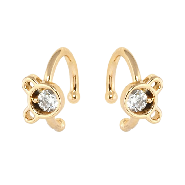 Серьги детские Xuping Позолота 18К каффы Мишки фото №1