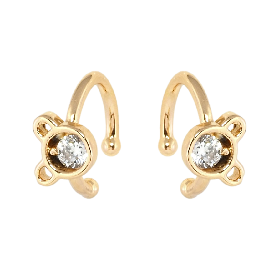 Серьги детские Xuping Позолота 18К каффы Мишки фото №1