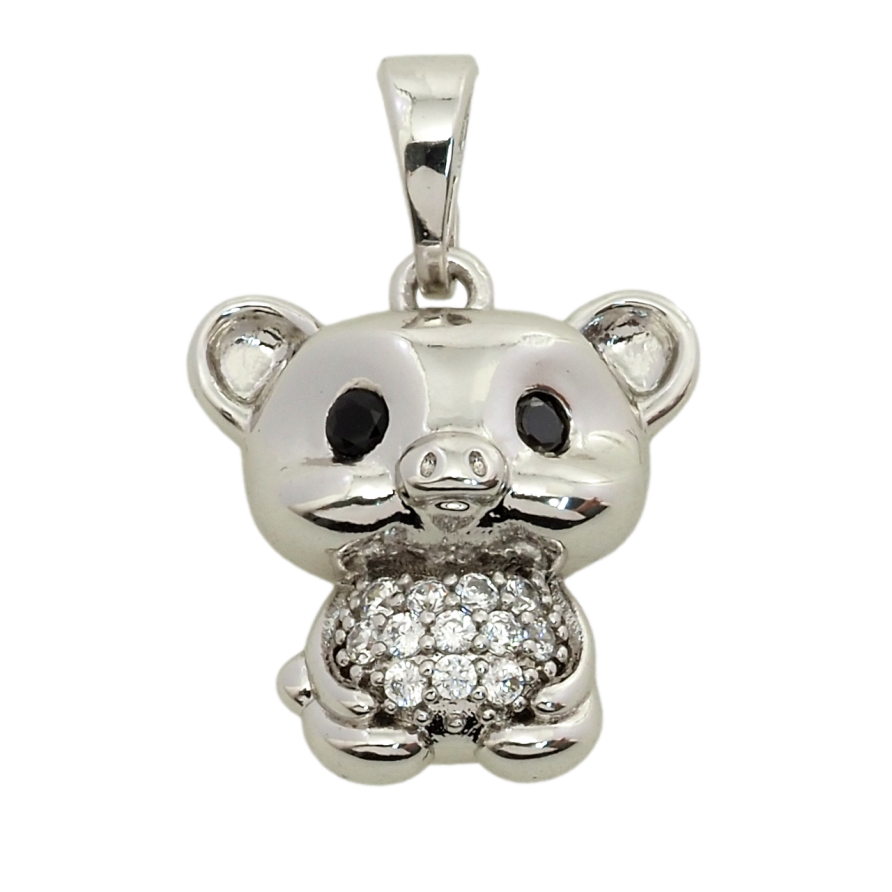 Кулон детский Xuping Родий Мышонок для цепочки до 5мм фото №1 Кулон детский Xuping Родий Мышонок для цепочки до 5мм фото №1