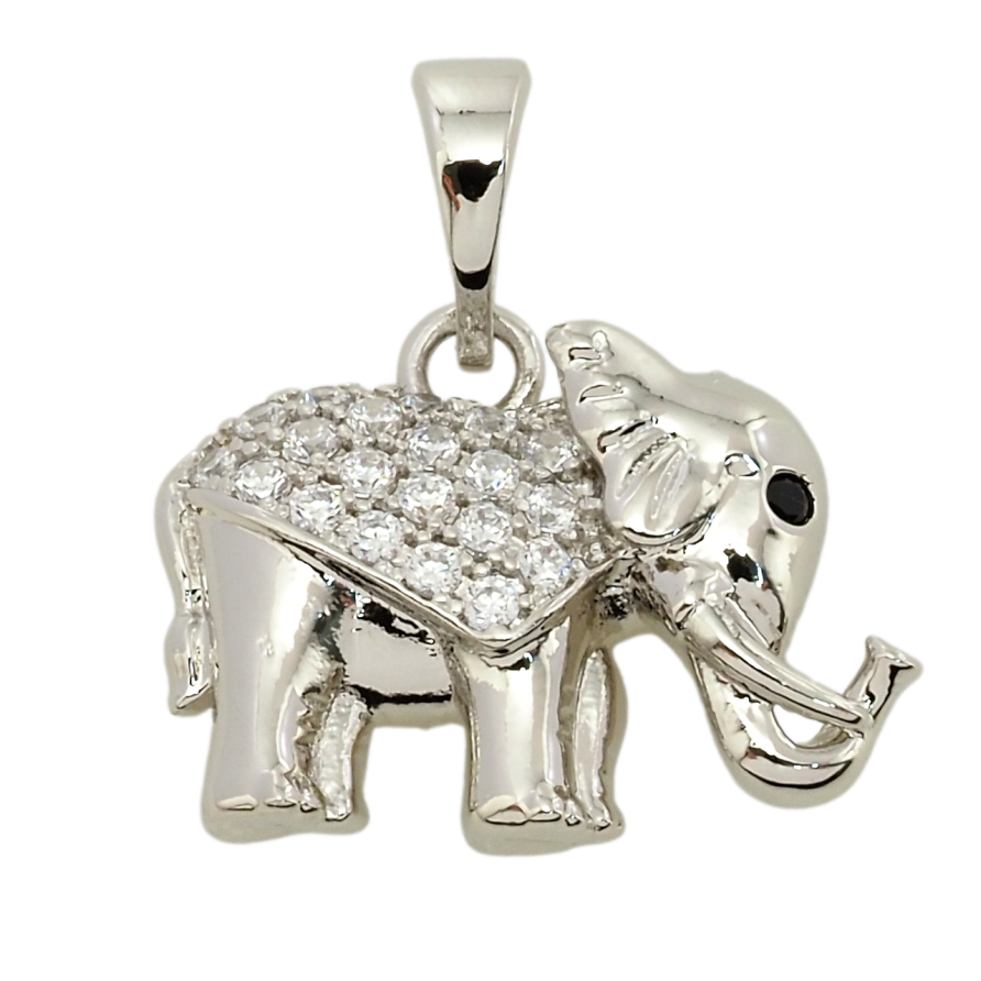 Кулон дитячий Xuping Родій Слон для ланцюжка до 5мм фото №1 Кулон дитячий Xuping Родій Слон для ланцюжка до 5мм фото №1