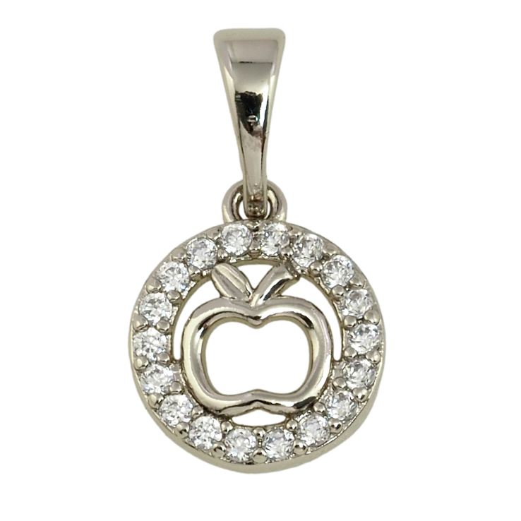 Кулон Xuping Родий Яблочко, ø 10мм для цепочки до 5мм фото №20