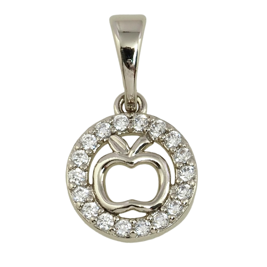 Кулон Xuping Родий Яблочко, ø 10мм для цепочки до 5мм фото №1 Кулон Xuping Родий Яблочко, ø 10мм для цепочки до 5мм фото №1