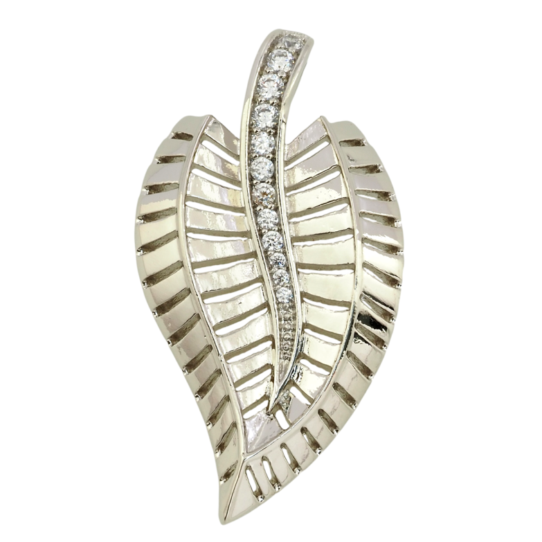 Кулон Xuping Родий Листик для цепочки до 5мм фото №1 Кулон Xuping Родий Листик для цепочки до 5мм фото №1