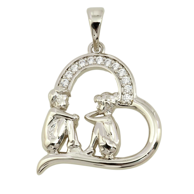 Кулон Xuping Родій Закохана пара для ланцюжка до 5мм фото №1