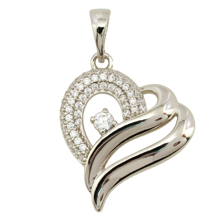 Кулон Xuping Родій Серце з цирконієм для ланцюжка до 5мм фото №17