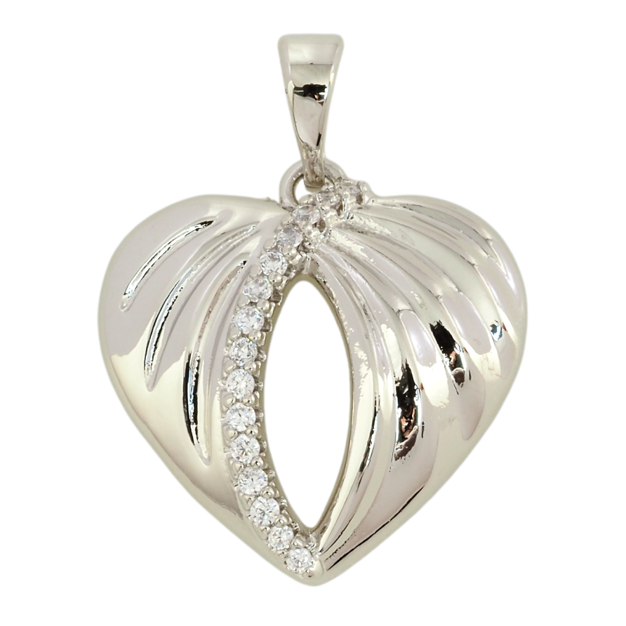 Кулон Xuping Родий Сердце для цепочки до 5мм фото №1 Кулон Xuping Родий Сердце для цепочки до 5мм фото №1