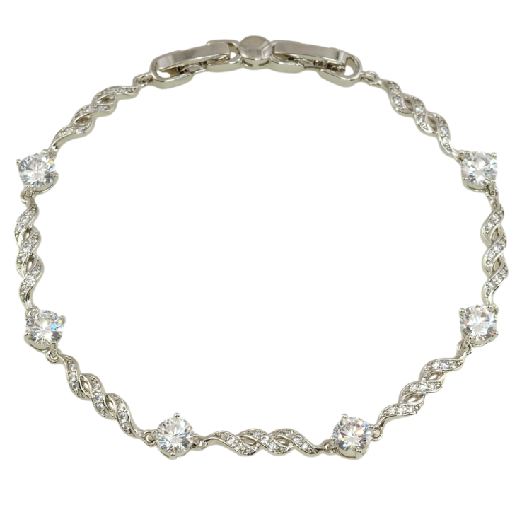 Браслет Xuping Родій Декоративний візерунок з цирконієм довжина з дод. замком 18,19.5см х 4мм фото №19 Браслет Xuping Родій Декоративний візерунок з цирконієм довжина з дод. замком 18,19.5см х 4мм фото №19