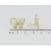 Сережки Xuping QQMM Позолота 14K пусети Метелики з інкрустацією цирконієм та перламутровими намистинами фото №2 Сережки Xuping QQMM Позолота 14K пусети Метелики з інкрустацією цирконієм та перламутровими намистинами фото №2