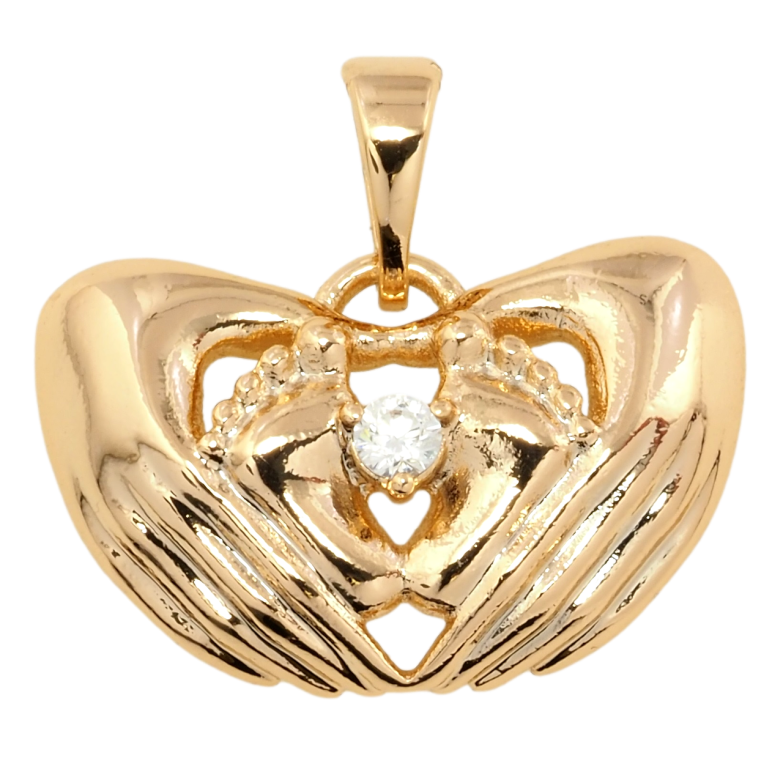 Кулон Xuping Позолота 18K Детские ножки в ладонях матери для цепочки до 5мм фото №1 Кулон Xuping Позолота 18K Детские ножки в ладонях матери для цепочки до 5мм фото №1