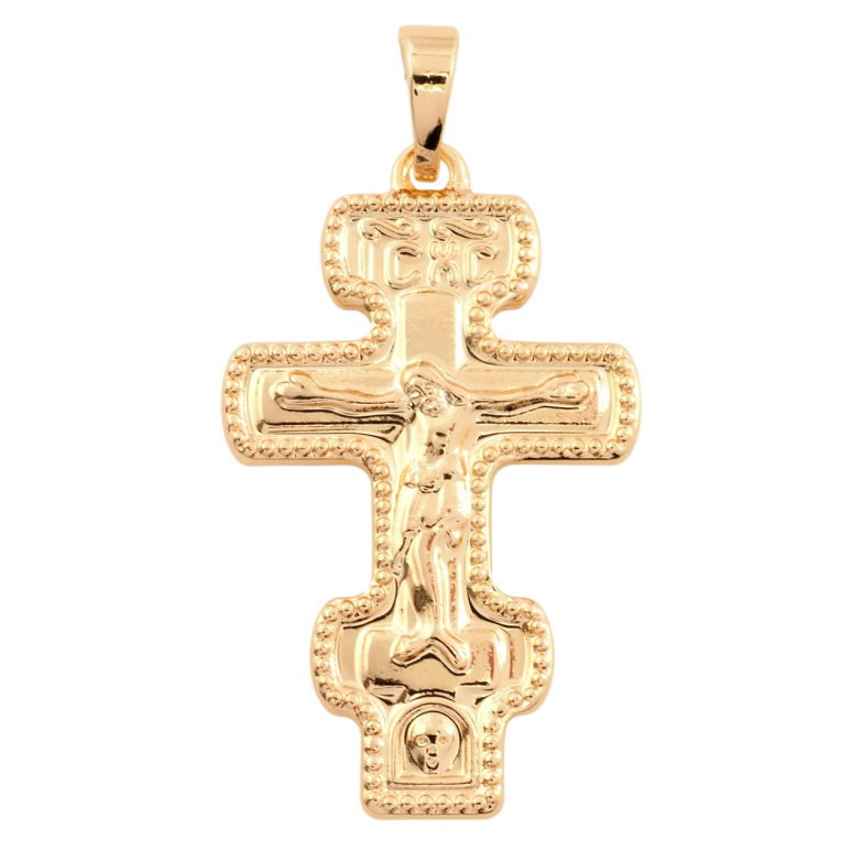 Кулон Xuping Позолота 18K Хрест із Розп'яттям для ланцюжка до 5мм фото №1 Кулон Xuping Позолота 18K Хрест із Розп'яттям для ланцюжка до 5мм фото №1