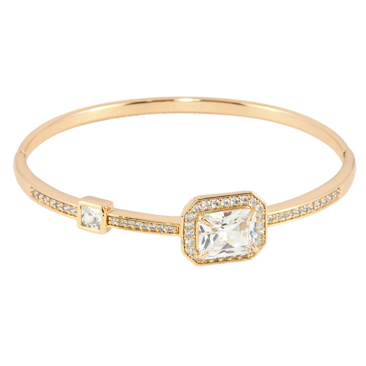 Браслет Xuping Позолота 18K Фианиты на дорожке циркония ø 5.7см фото №24