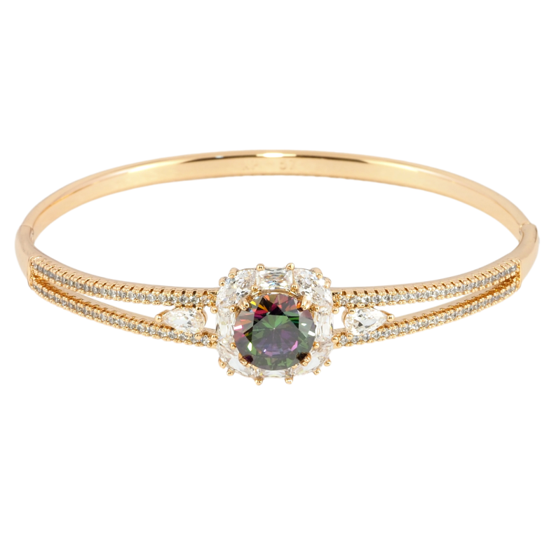 Браслет Xuping Позолота 18K Фианит хамелеон на дорожке циркония ø 5.7см фото №23 Браслет Xuping Позолота 18K Фианит хамелеон на дорожке циркония ø 5.7см фото №23