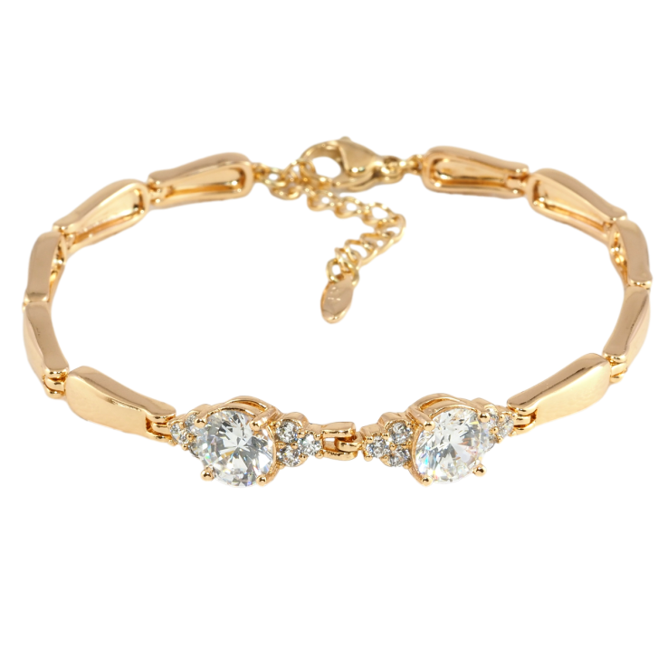 Браслет Xuping Позолота 18K Кристальная вставка длина с доп.цепочкой 17-20см х 4мм фото №22